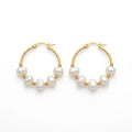 Boucles d'Oreilles Créoles & Perles d'Eau Douce - Le petit truc d’Orely